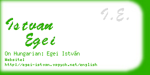 istvan egei business card
