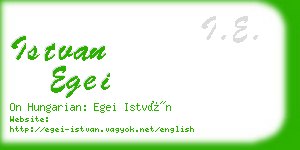 istvan egei business card